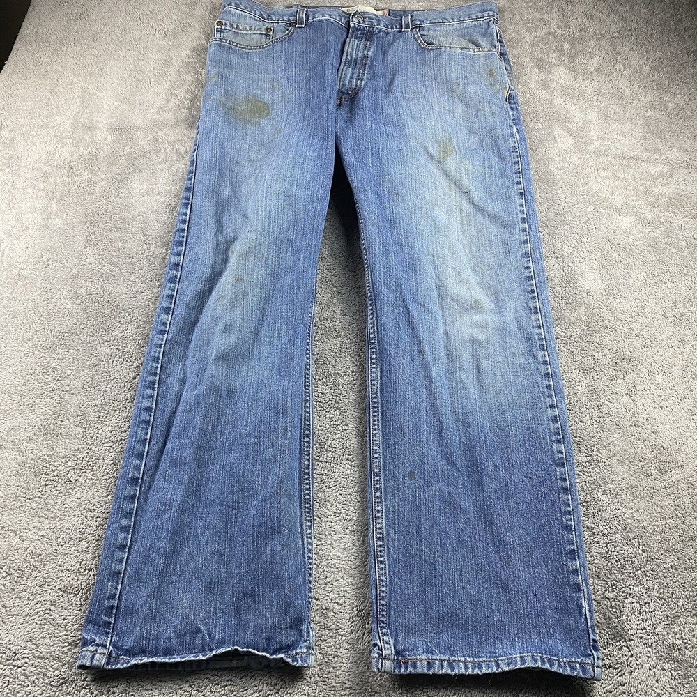 Levis 569 Loose Straight Jeans Mens‎ 38x32 Blue Medium Wash Mid Rise